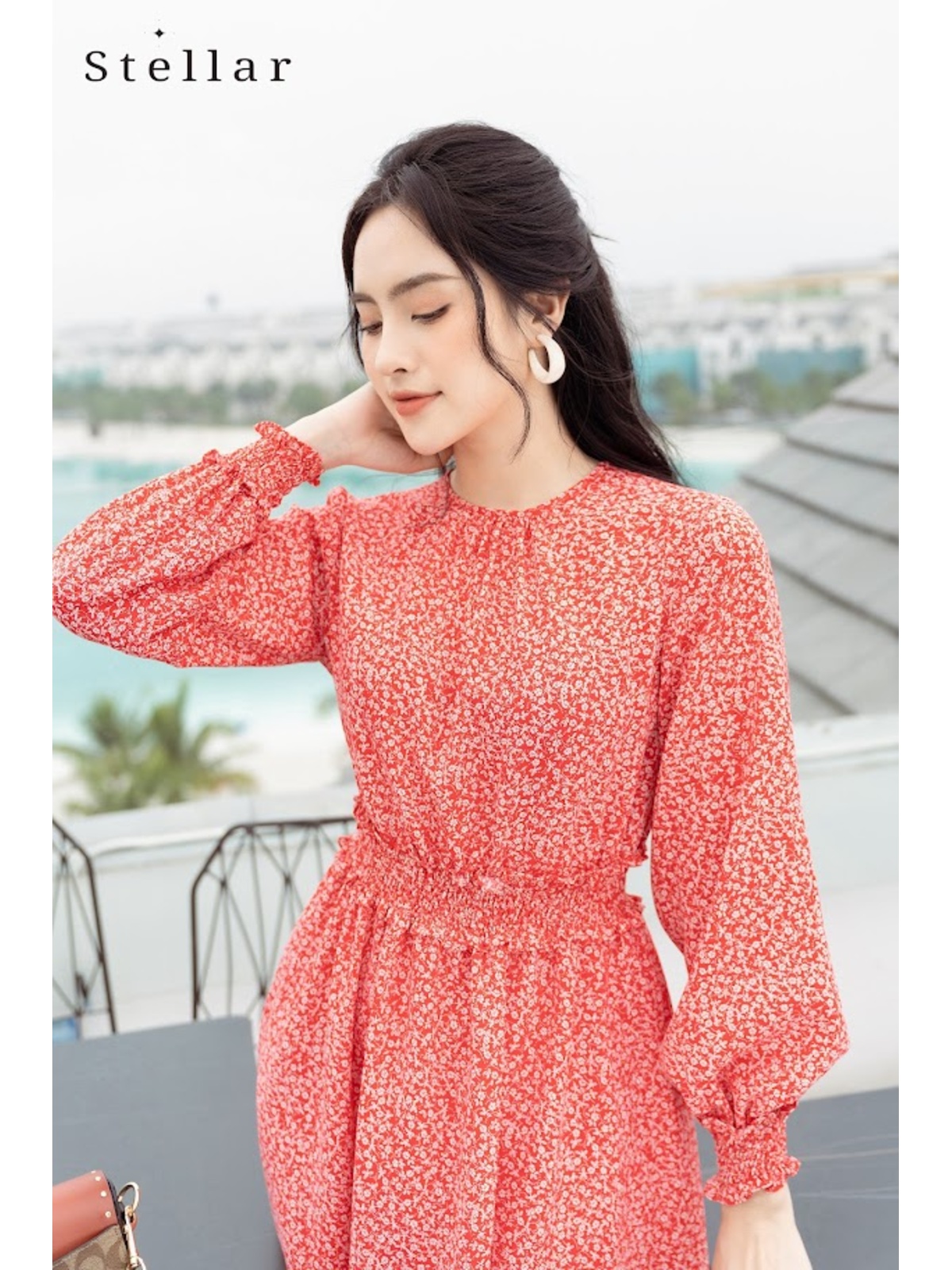 Đầm chấm bi hồng