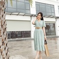 Đầm maxi xanh bạc hà