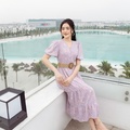 Đầm maxi tím lilac