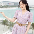 Đầm maxi tím lilac