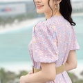 Đầm maxi tím lilac