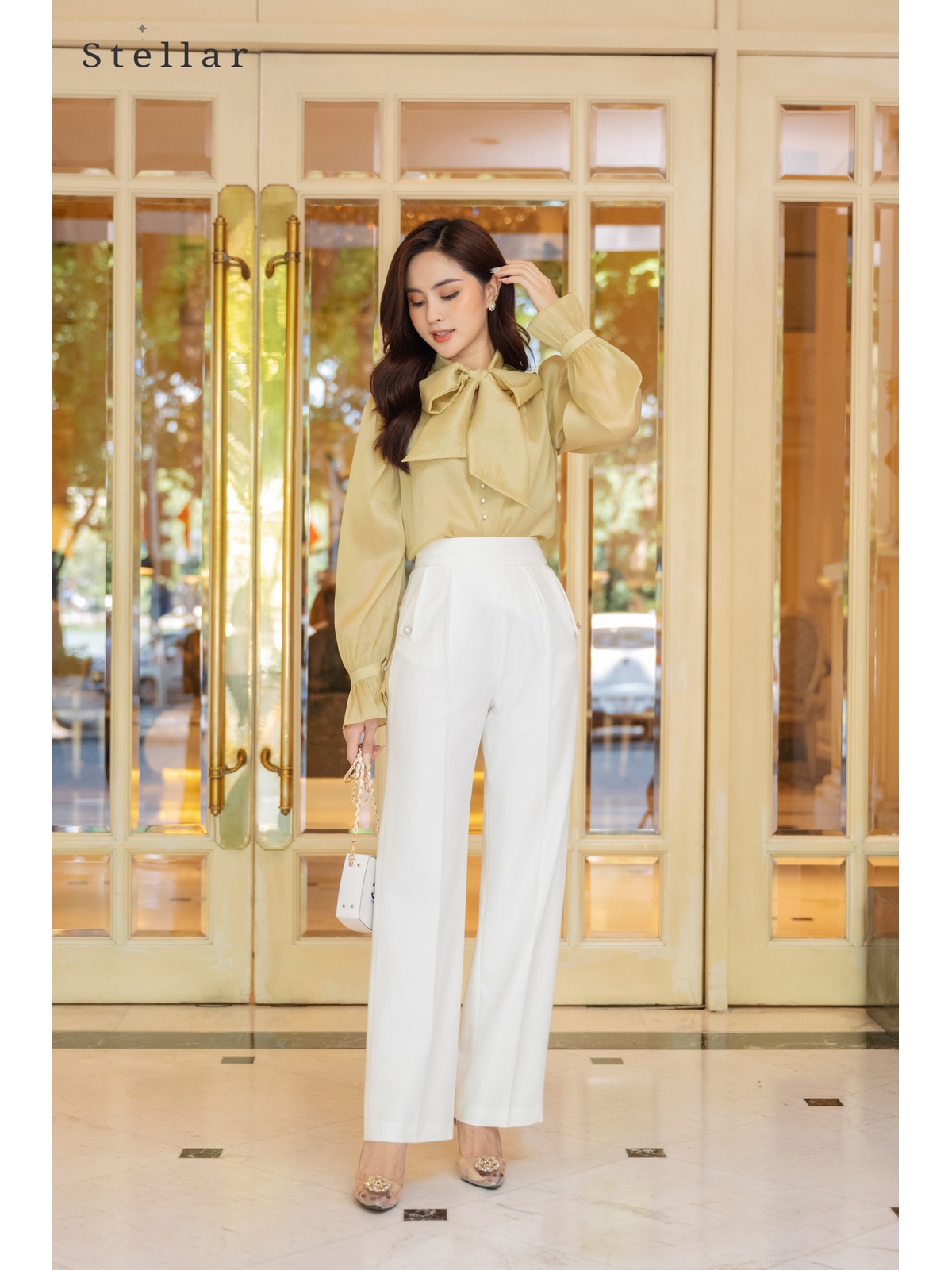 Quần xuông A nhẹ, cạp cao