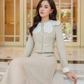 Chân váy dạ tweed xoè rủ