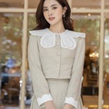 Chân váy dạ tweed xoè rủ