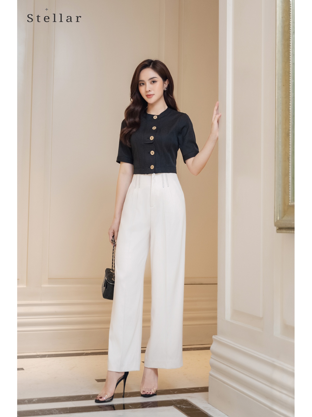 Áo vest cộc, croptop đen