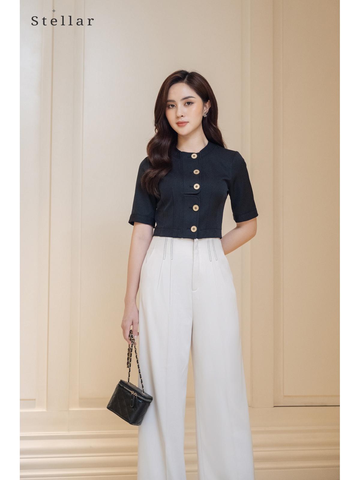 Áo vest cộc, croptop đen