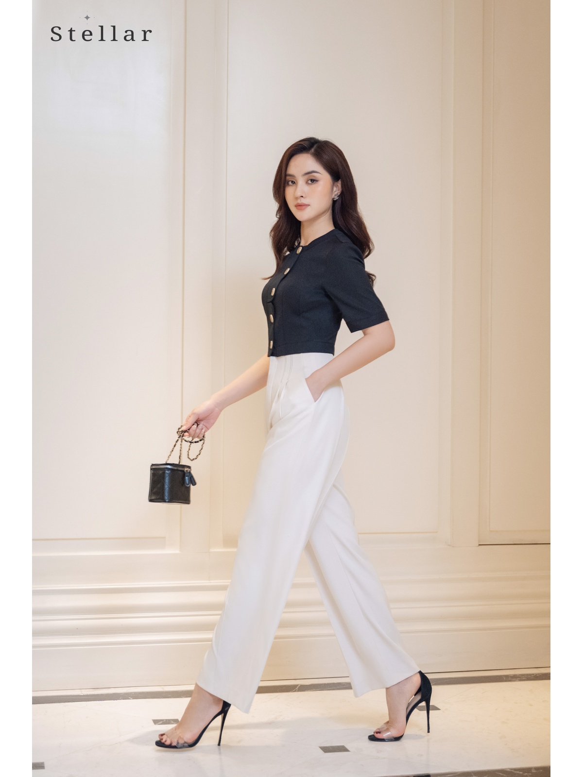 Áo vest cộc, croptop đen