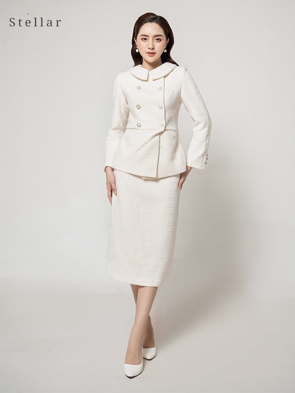 Chân váy dạ ôm bút chì