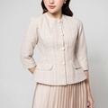 Áo dạ tweed kẻ caro chỉ nhung