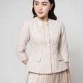 Áo dạ tweed kẻ caro chỉ nhung