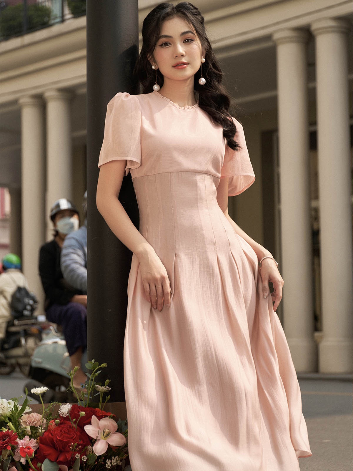 Đầm tơ hồng chiết ly