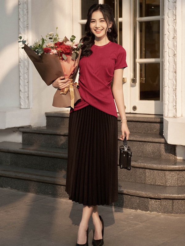 CHÂN VÁY RẬP LY ĐEN