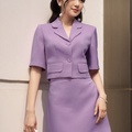 Set đầm tím dáng A